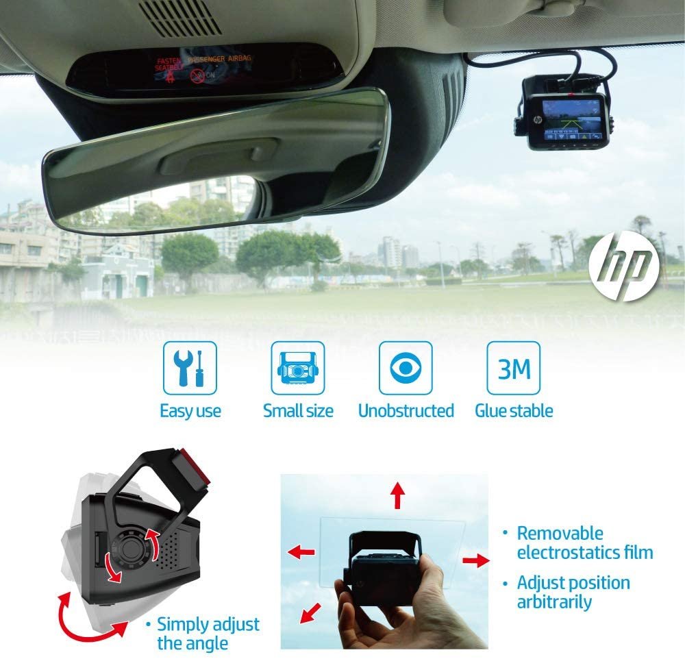 HP F660G Dual DashCam Front 1080P Rear